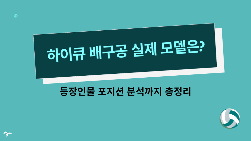 하이큐 배구공 실제 모델은? 등장인물 포지션 분석까지 총정리