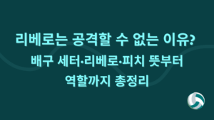 리베로는 공격할 수 없는 이유? 배구 세터·리베로·피치 뜻부터 역할까지 총정리